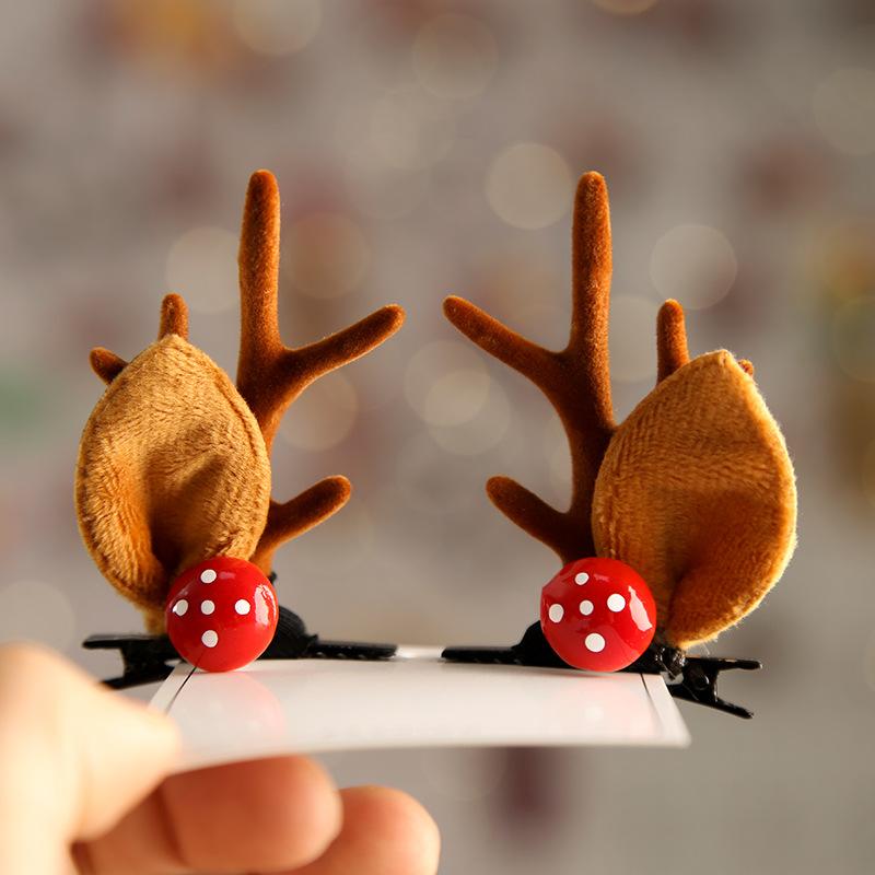 Cute Antlers Dog Cat Kid Hari Accessories Christmas Supplies for Pets Girls Santa Claus Puppy Mascotas Hairpin Hearwear