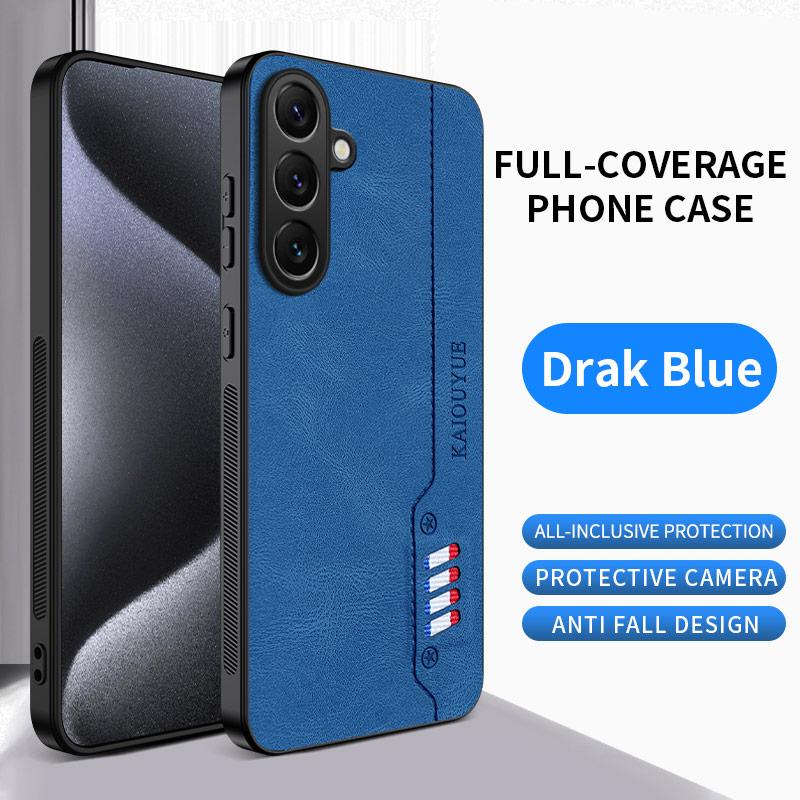 Stitching Color Retro Matte Leather Case For Samsung Galaxy A56 A36 A16 A06 A55 A35 Full Cover Camera Protector Anti Slide Shell