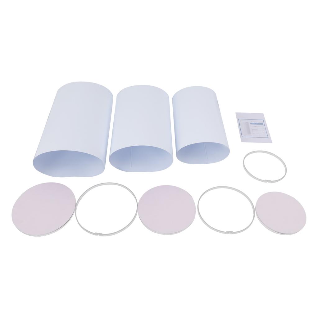 3Pcs Acrylic Wedding Pedestal Stands White Cylinder Display Columns for Cake Dessert Flower Decor Party Birthday Decoration