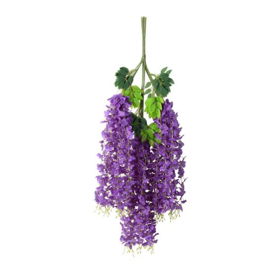 Artificial Wisteria Flower Hanging Garland Faux Silk Hanging Flower Strings Fake Wisteria Flower Vine for Wedding Garden Background Decor
