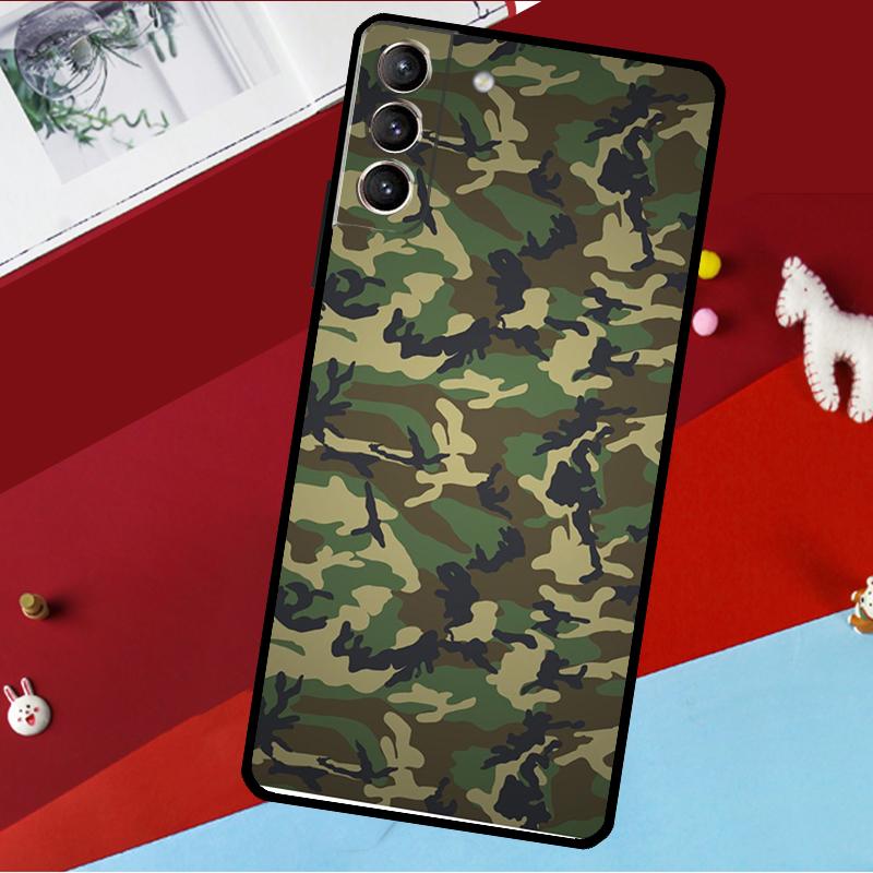 Army Camo Camouflage Funda For Samsung Galaxy S26 S25 S23 S22 S20 S24 Ultra S9 S10 Plus S21 FE S25 FE Phone Case