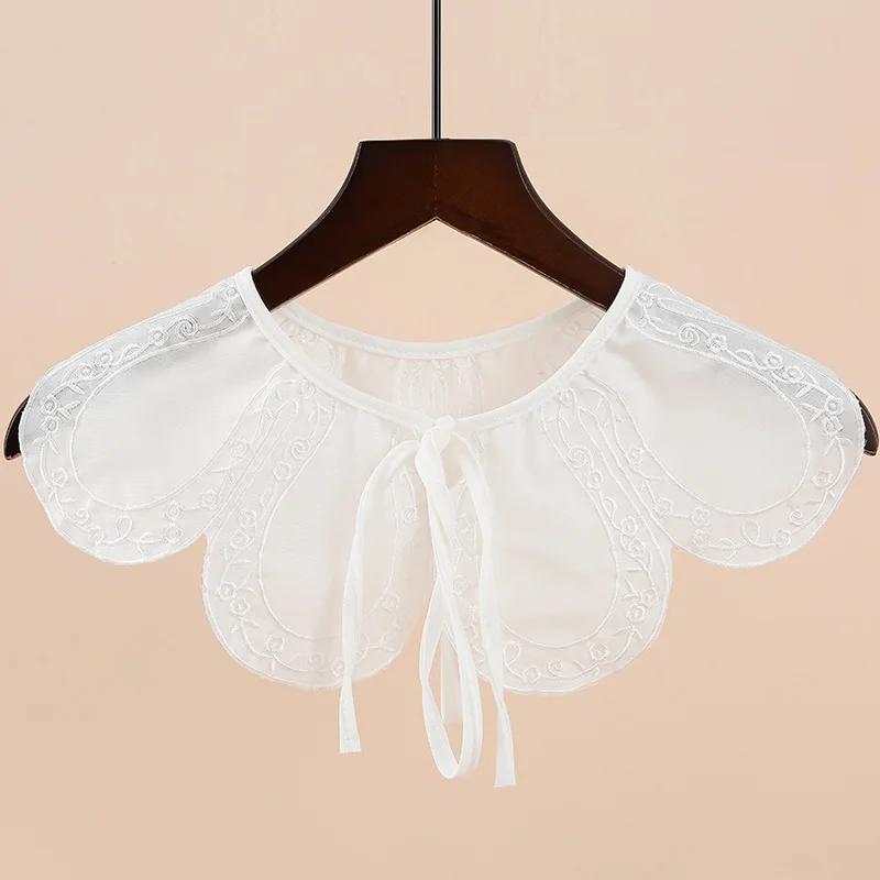 

Женский белый лацканный фальшивый воротник шаль декоративный чокер ожерелье женщины съемный ложный воротник кукла женские воротники половинной рубашки