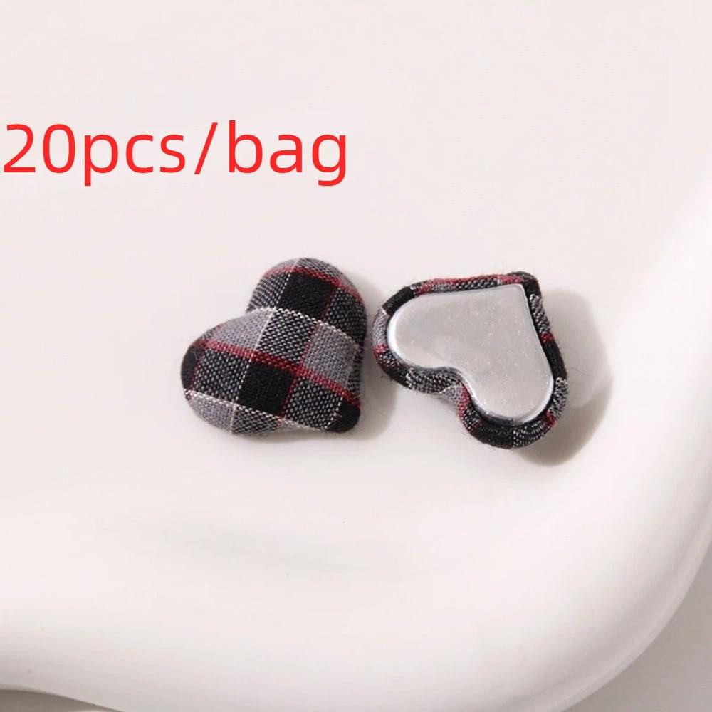 20pcs Heart Button Fabric Bag Buttons 20pcs Set Heart Shape Buttons Sewing Crafts