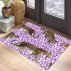 Leopard Print Doormat Non-Slip Machine Washable Polyester Rug for Indoor/Outdoor Carpet for Living Room Bathroom