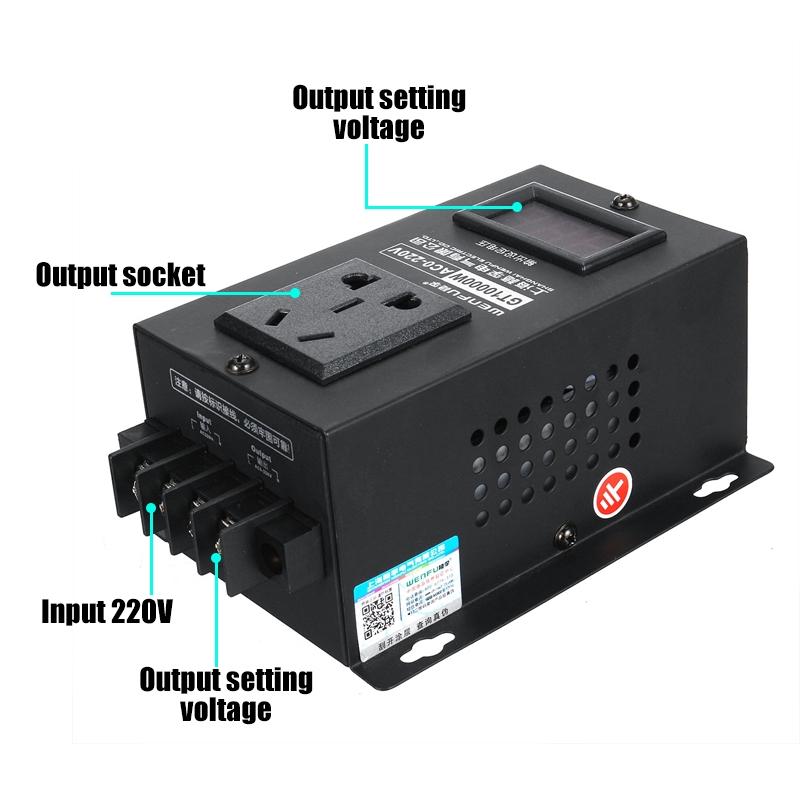10000W SCR Electronic Voltage Regulator Adjust Temperature Speed LED Display Controller Dimming Dimmer Thermostat 220V