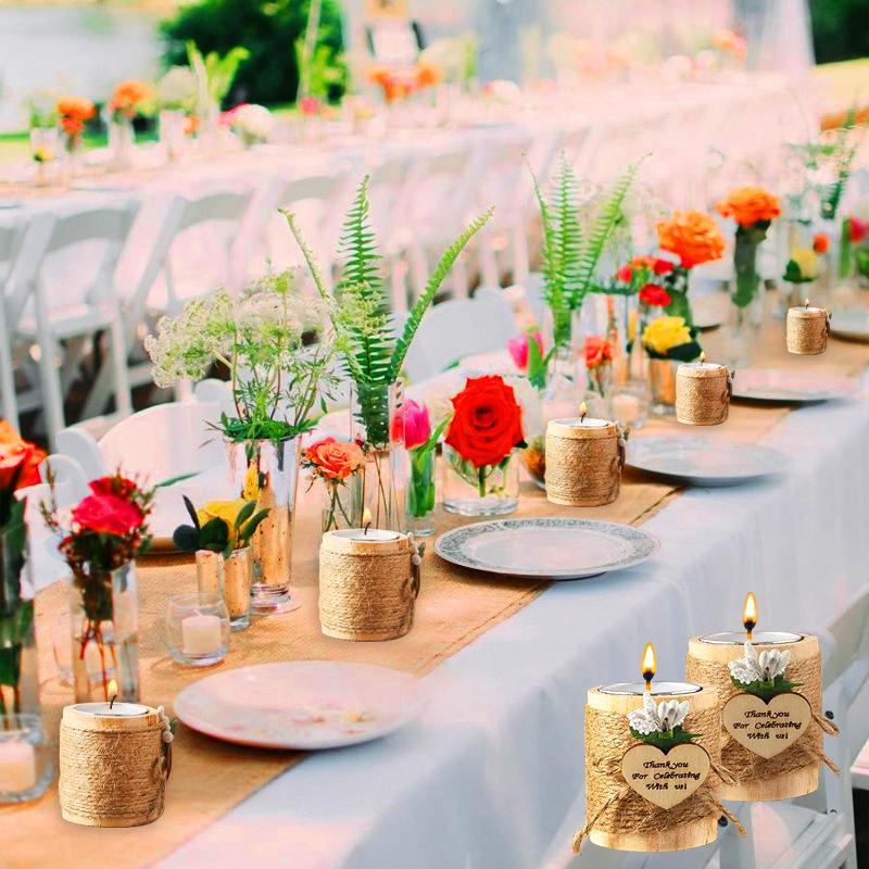 1 Stück Natürlich Romantische Warme Textur Atmosphäre Kerzenständer Wohnzimmer Holz Schlafzimmer Kerzenhalter Hochzeitsdekoration