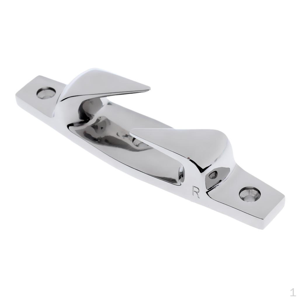 316 Stainless Steel Boat Yacht Canoe Deck Anchor Rope Cleat Chock, Silver, Choice of Size