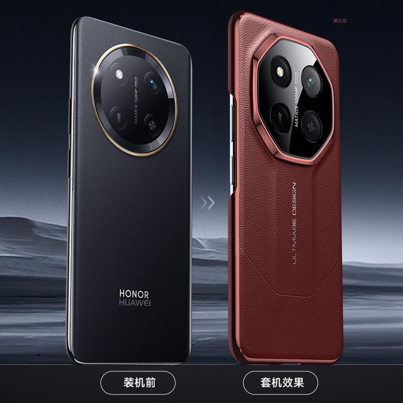 Applicable to Honor X60pro mobile phone case light luxury electroplating honor second change extraordinary master x60 anti-drop male leather case