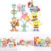 Colorido Bob Esponja Patrick Sandy Gary 12 Peças Figura de Ação Topper de Bolo Brinquedos Para Celebrações