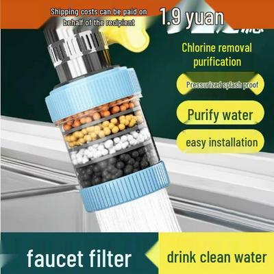 360° Universal-Wasserhahnfilter - Spritzschutz & Waschbarer Leitungswasserreiniger Duschkopf