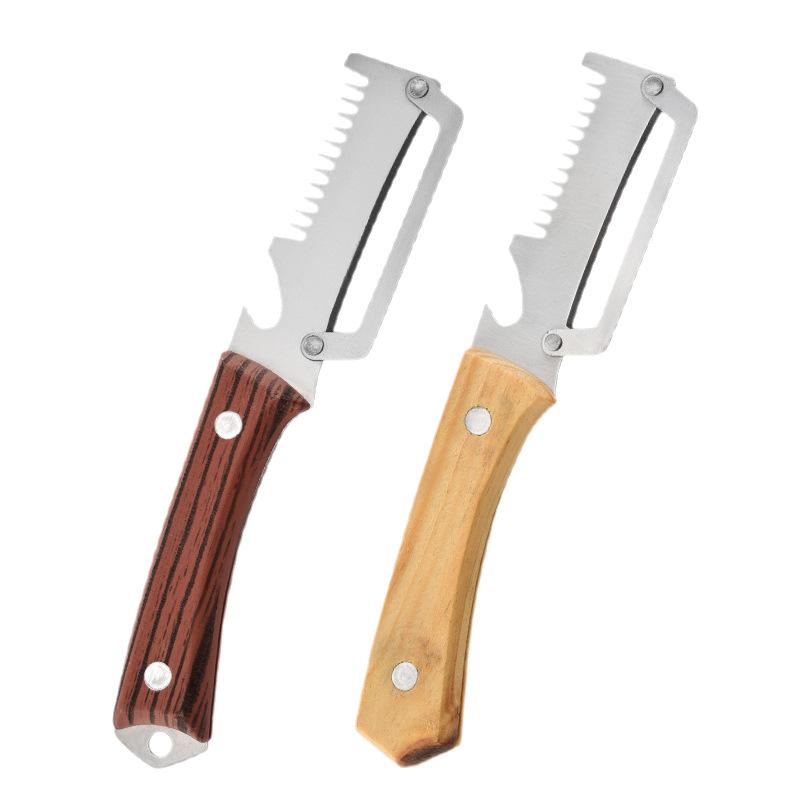 3-in-1 Wellenschäler Premium Gemüseschäler mit Frühlingszwiebel-Schneider und Flaschenöffner Küchenwerkzeug