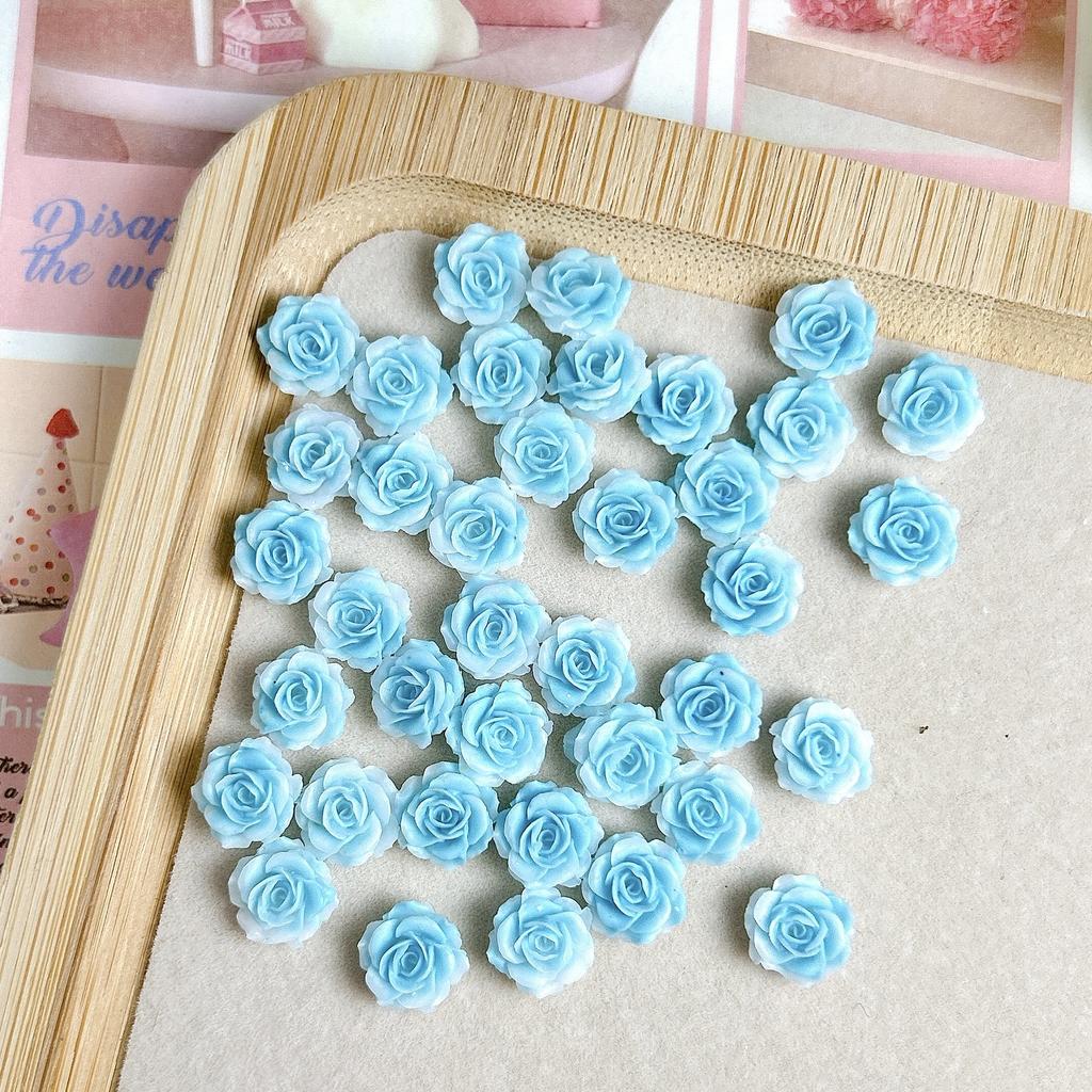 Handmade Soft Flower Carved Rose Camellia Luminous Nail Art Decorations Three-Dimensional Sweet DIY Accessories