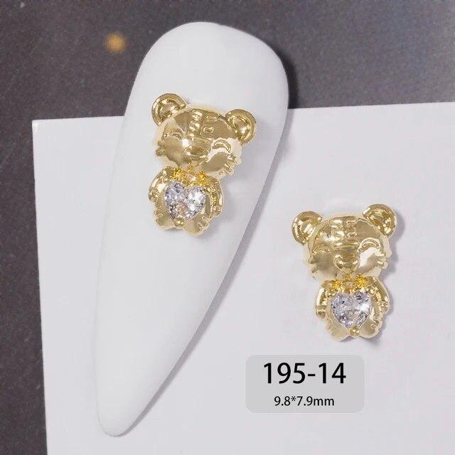 Ķīniešu Jaunais gads 3D nagu mākslas aksesuāri Rotaslietas Dekorācijas DIY Tiger Lucky naudas soma kristāla sarkans dārgakmens Rhinestone krelles