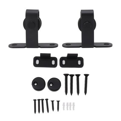 Kit de Herrajes para Puerta de Granero Super Silencioso Fuerte Soporte de Carga Mini Kit de Rodillos y Riel para Puerta Corredera para Armario