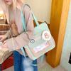 New Two-dimensional Girl Shoulder Bag Contrasting Color Splicing Primary and Secondary School Students Cute Class Storage Bag Japanese Messenger Bag