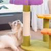 1PC Cat Scratching Post with Sisal Rope & Plush Base - Flower Design Cat Tree for Indoor Cats, Paw Grinding Toy, Pet Supplies