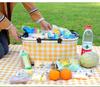 Portable Insulated Folding Picnic Basket - Ideal for Outdoor Trips, Shopping, and Storage.