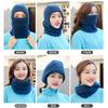 Winter Outdoor Riding Windproof Men and Women Cold Proof Fleece Thickened Warm Fleece Neck Mask Head Cover Fleece Hat