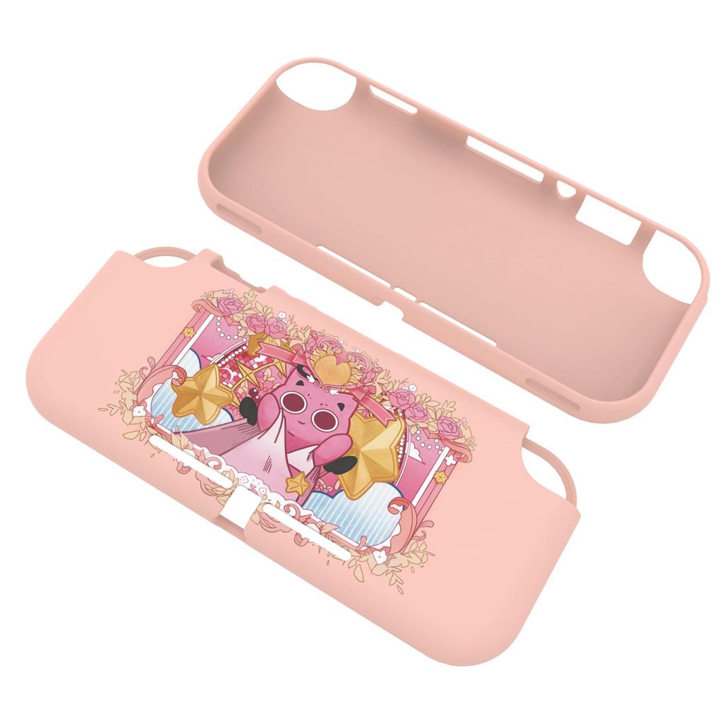 Custom Protective Case Compatible with PlayVital Switch Case Cover Compatible with Switch Cute Cat (soft) Lite, (soft) Lite, [Pink VV]