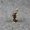 Antique Bronze Decorations Desk Ornament Eagle Miniatures Figurines Pure Copper Eagle Statue Home Decorations Crafts Collection