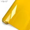 Glossy Car Sticker Vinyl Auto Tuning Waterproof Vinyl Wraps Motorcycle Stickers Adhesive Yellow Car Film for Vehicle Accessories