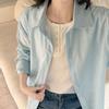 Summer New High-end Loose Lapel Thin Shirt Women's Design Loose and Thin Versatile Top