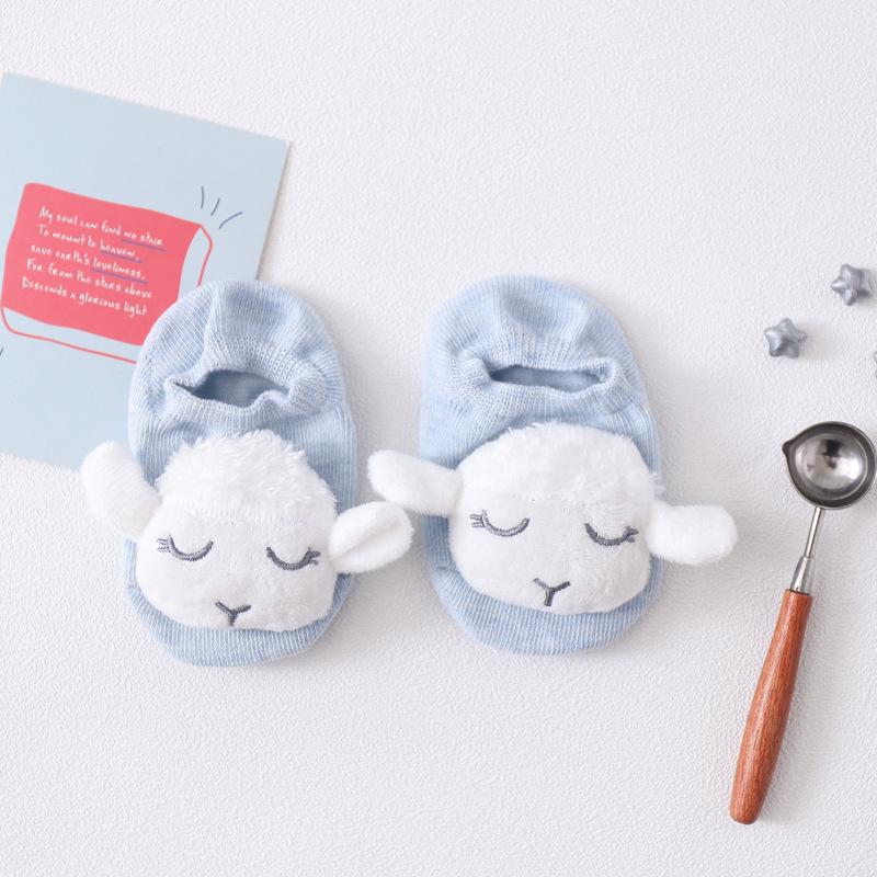Spring & Autumn 2023 Baby Non-slip Invisible Socks: 3D Cartoon Doll Floor Socks