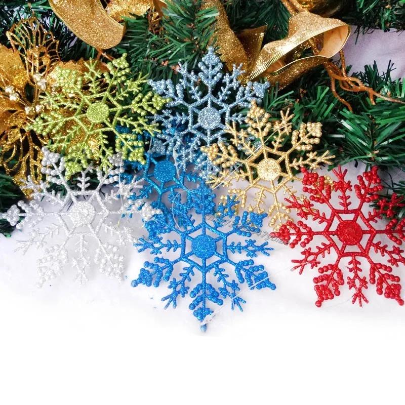 6/12pcs Simulation Snowflakes Christmas Tree Hanging Ornament Christmas Fake Snowflakes Winter Party Navidad New Year Decoration