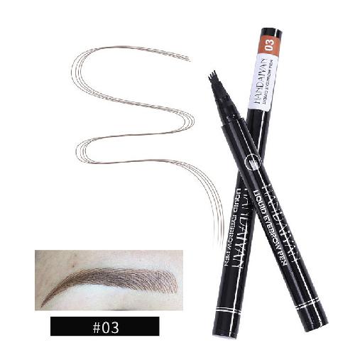 Four-pronged Liquid Eyebrow Pencil Four-tip Forked Liquid Eyebrow Pencil Four-prong Waterproof Sweat-proof and Less Likely To Smudge Eyebrow Pencil