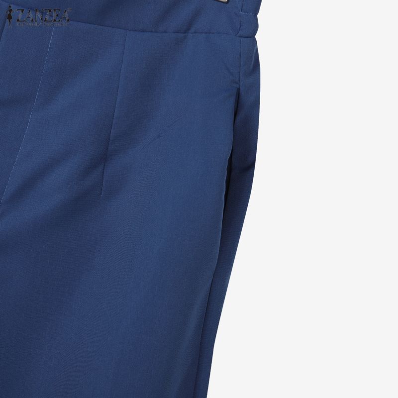 ZANZEA Conjuntos Casuais de Duas Peças para Mulheres: Blusa Floral de Manga Curta e Calças