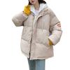 Cotton Jacket Down Cotton Short Hooded Women's Fake Two-Piece Cotton Jacket Winter New Loose Top