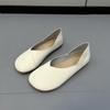 2024 Plus Size Women's Moccasins: Soft Leather, Round Toe, Versatile Two-Way Wear, Comfortable Slip-On Casual Shoes