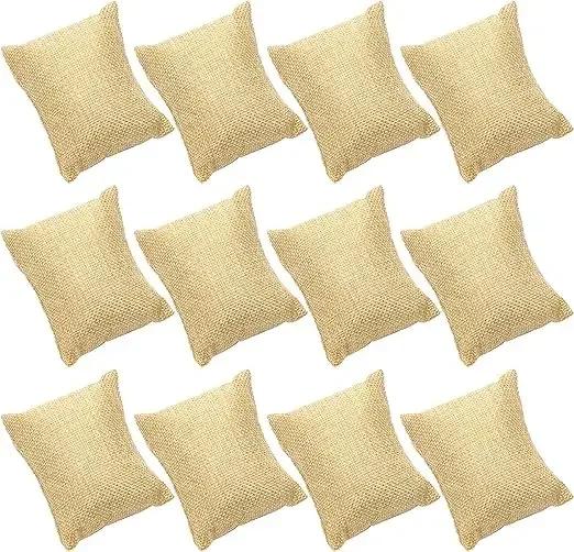 12 Pack Small Black Watch Pillow Velvet Bracelet Pillow Jewelry Displays Watch Bracelet Bangle Cushions Stand for Boxs