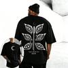 Unisex reines Baumwoll-T-Shirt Demon Slayer Kokushibo 2026 Sommer Harajuku Anime Aufdruck Rundhals Locker Familien kurzärmeliges Oberteil