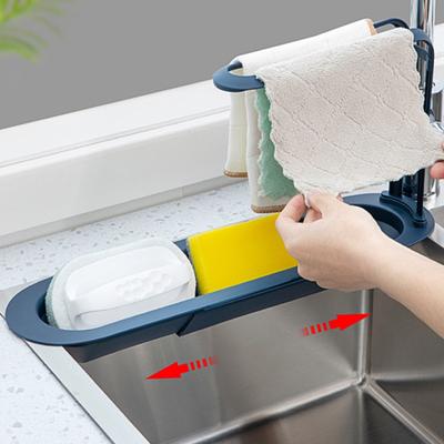 Spülbecken Teleskop Halter Gestell Ausziehbar Lagerung Abtropfkorb Gestell Schwamm Seifenhalter Küchen Abtropfgestell Spülbecken Schale Regal