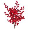 Artificial Red Berry Pick Christmas Holly Berries Stem Faux Plants Foam Berries Branch Xmas Holiday Wedding Party Home Decoration