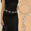 Silver Stars Waist Belts Punk Style Dress Waist Chain Fashion Metal Chain Belt