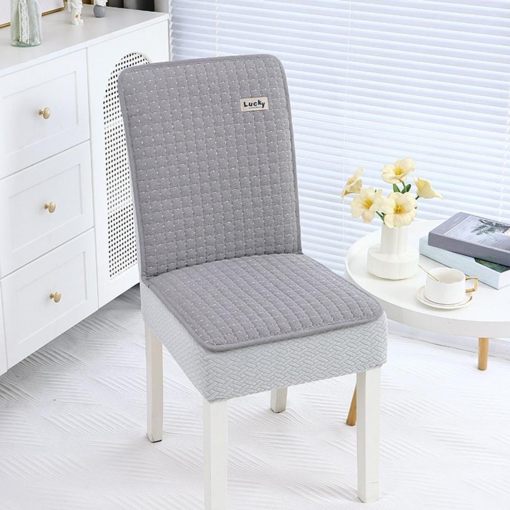 

Non-slip Checkered Jacquard Chair Cover Fully Wrapped Chair Protector Home Furnishing кофейный