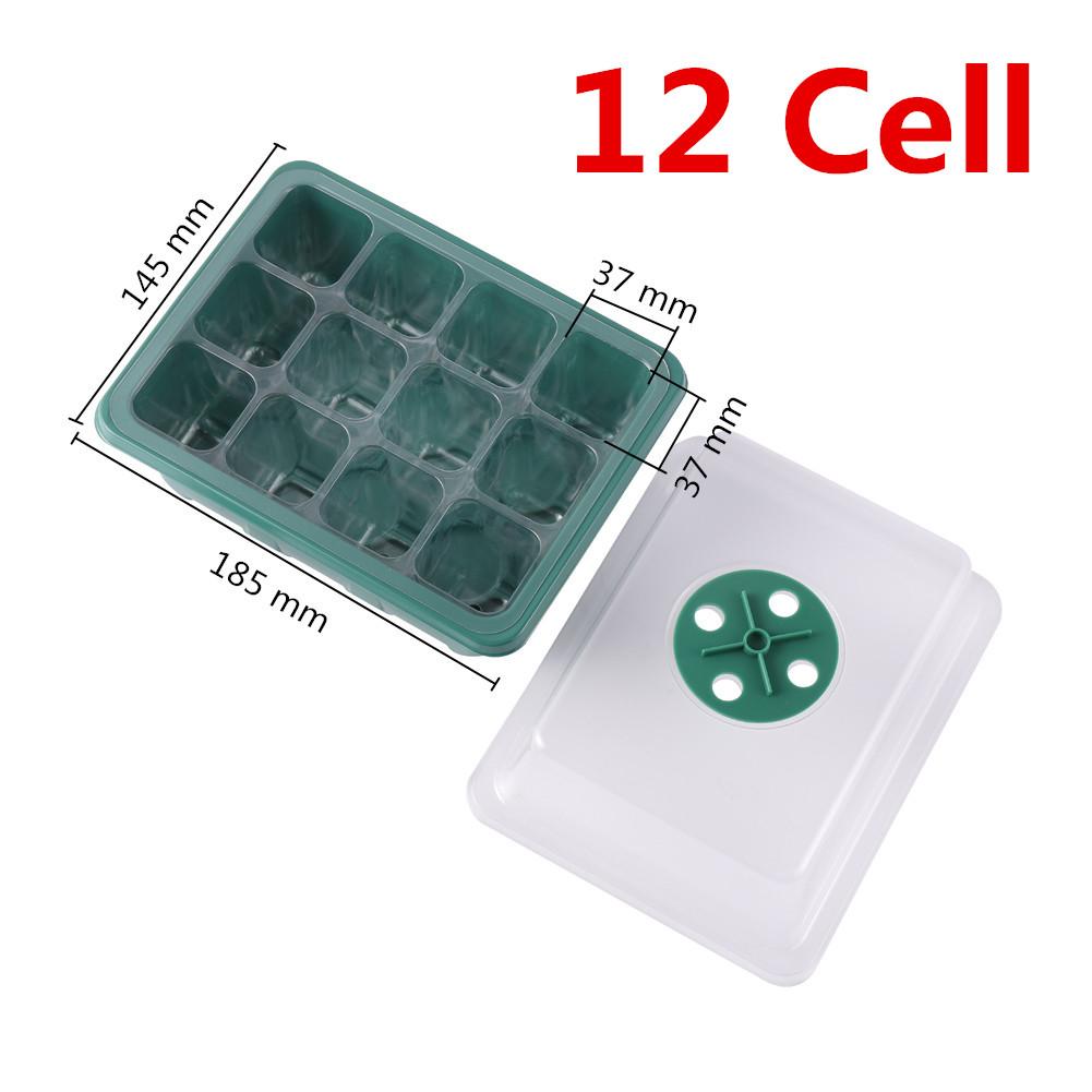 6/12 Cells Breathable Germination Box Garden Greenhouse Nursery Planter Vegetables Flower Succulents Growing Cultivation Pot