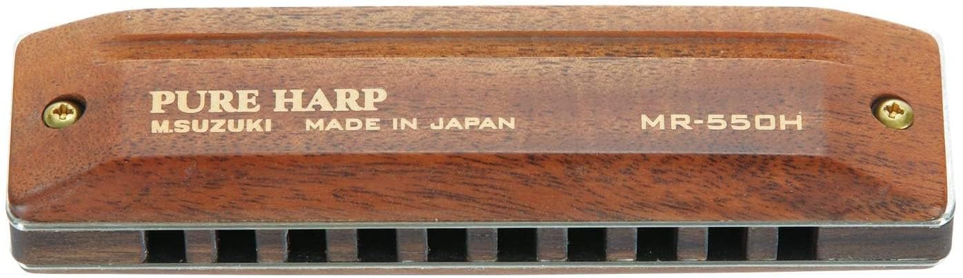 

Губная гармошка SUZUKI 10 отверстий PURE HARP MR-550H G тон коричневый