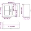 VidaXL Kitchen Wall Cabinet with Glass Door Kalmar Concrete Grey, Kitchen Wall Unit, Wall Cabinets with 853611