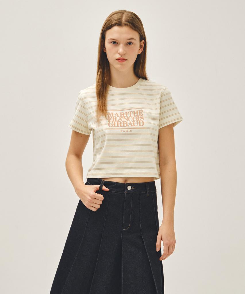 Malittepeulangsowajeobeo W Classic Logo Crop Tee Ivory