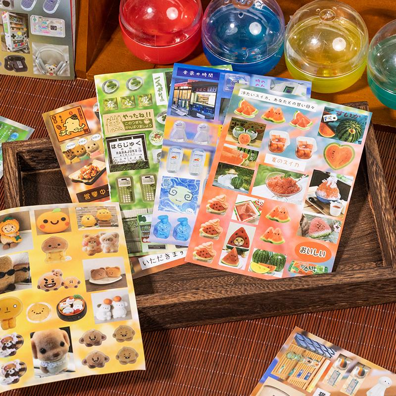 45 Sheets/book Kawill Creative Art Sticker Book Used For DIY Phone Case Photo Frame Album Scrapbook Retro Decoration Stickers