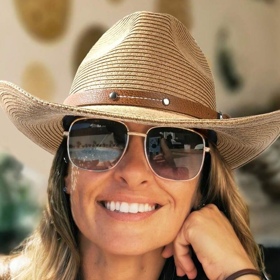 Women Summer Outdoor Foldable Beach Hats Big Size 62Cm Cowboy Hat Men Jazz Straw Hat Uv Sun Protection Travel Fashion Sun Hats
