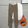 Men's Corduroy Casual Winter Pants with Plus Velvet - Korean Style Tapered Fit