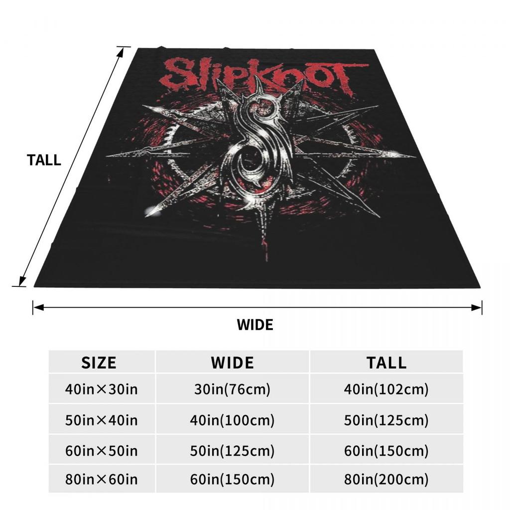 S-Slipknots Těžká Metalová Hudba Deku Flanelová Pohovka Teplé Přehozy pro Domov Ložnici Kancelář Přehozy Přikrývka Peřina