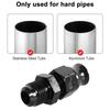 6AN Male Flare To 5/16" Fuel Hardline Tube Fitting Adapter 6AN Male Flare To 3/8" Straight Connector Aluminum Alloy Anodized