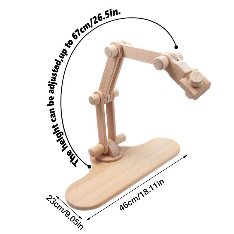 Drehbarer Verstellbarer Holzstickrahmen Desktop-Ständer Kreuzstich-Gestell Rahmen Ringe Erwachsene Mutter Geschenke Nähwerkzeug