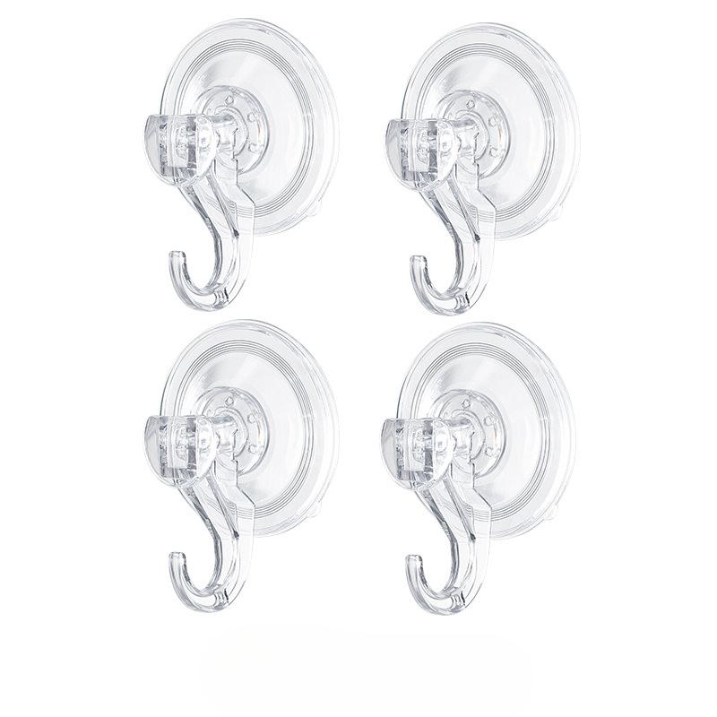 Suction Cup Hooks, Clear Reusable Heavy Duty Vacuum Suction Cup Hooks Glass Kitchen Bathroom Hooks for Towel