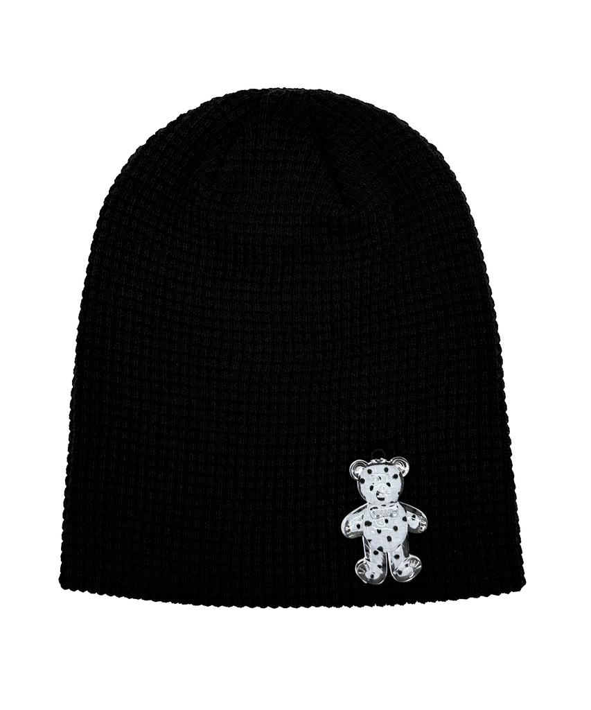 OTHER-worldly Dot Bear Summer Knit Beanie [Black]